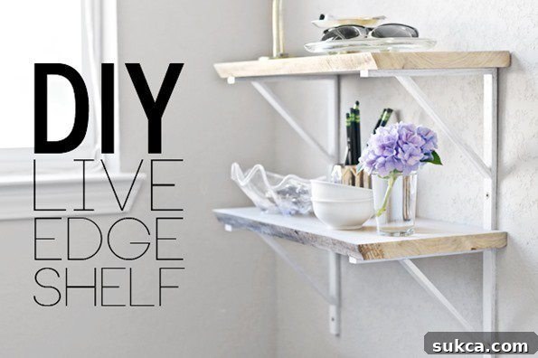 DIY Live Edge Shelf