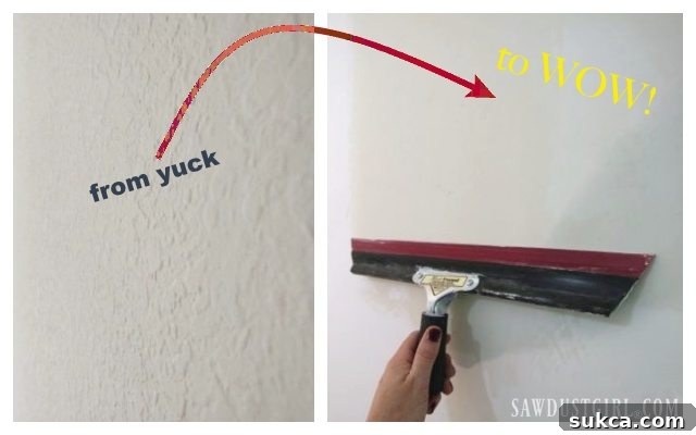 smoothing textured walls