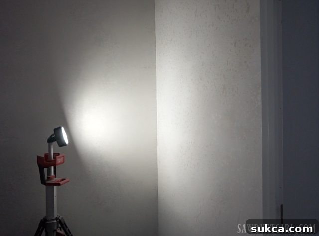 Use angled lighting when skim coating