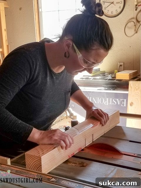 Cutting Half-Lap Joint Step-by-step process of cutting a half-lap joint on a table saw