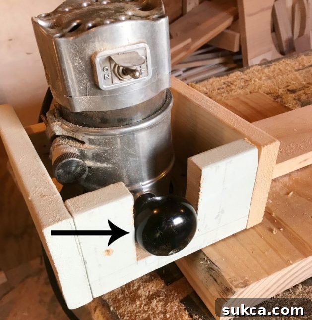 Notching for Router Knobs