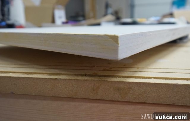 Filling and sanding plywood edges before final paint application