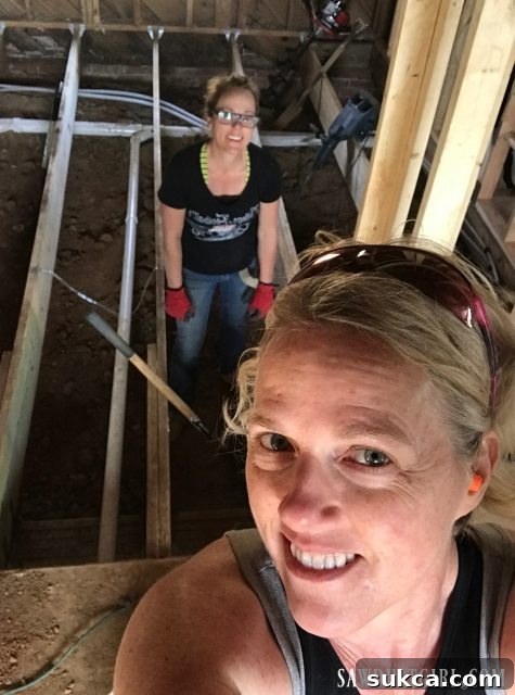 Digging trench for ductwork - Early stages