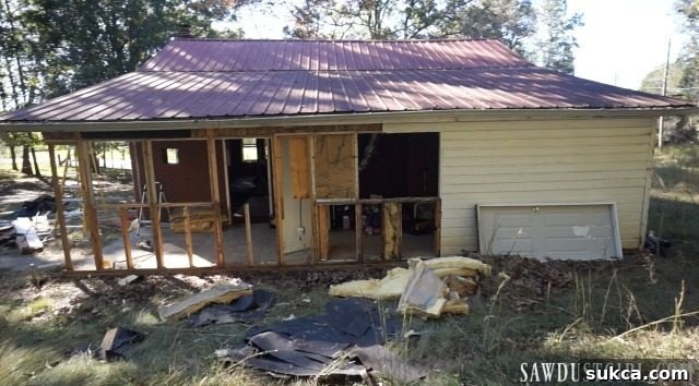 Extensive Rot Discovery at Calderwood Cottage Calderwood Cottage beginning rebuild - extensive rot