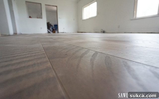 The joy of new floors installed in the cottage