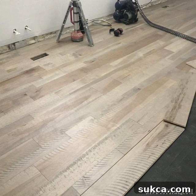 Varying width planks create a unique and authentic hardwood floor