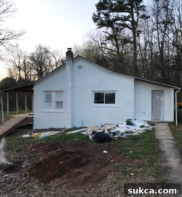 Freshly painted brick house exterior