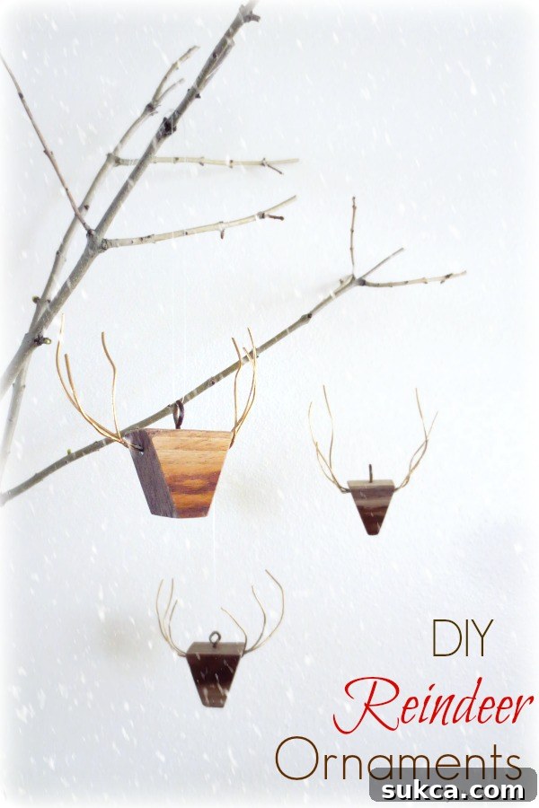 Reindeer Wood Ornaments