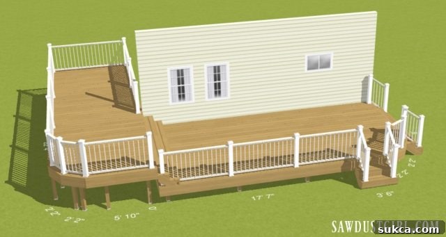 Custom Deck Design with Curves and Multi-Level Features