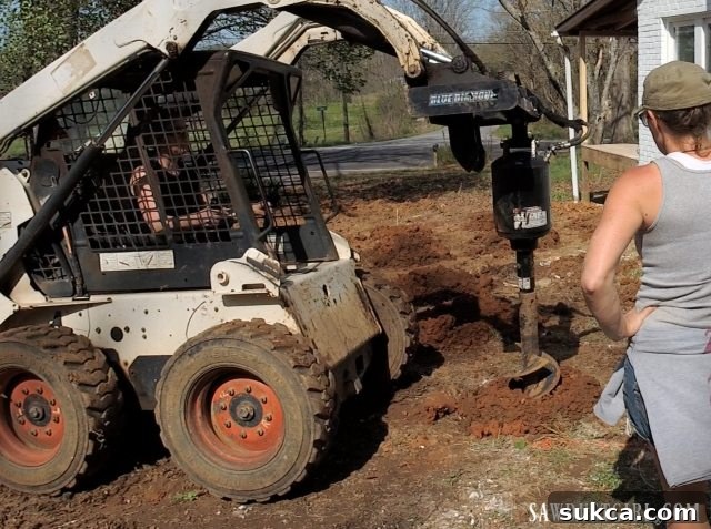 Auger Drilling for Deck Foundation Drilling Holes for Deck Footings with Auger Attachment