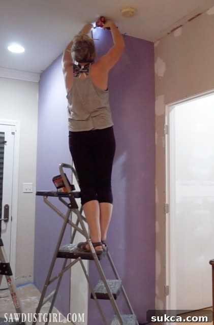 Screwing PURPLE SoundBreak XP RetroFit into studs PURPLE SoundBreak XP RetroFit