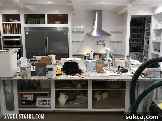 Kitchen in disarray during renovation