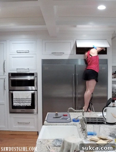 Installing lid flap cabinet door stays
