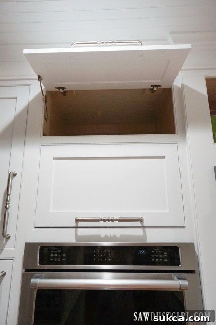 Installing lift open cabinet door hardware