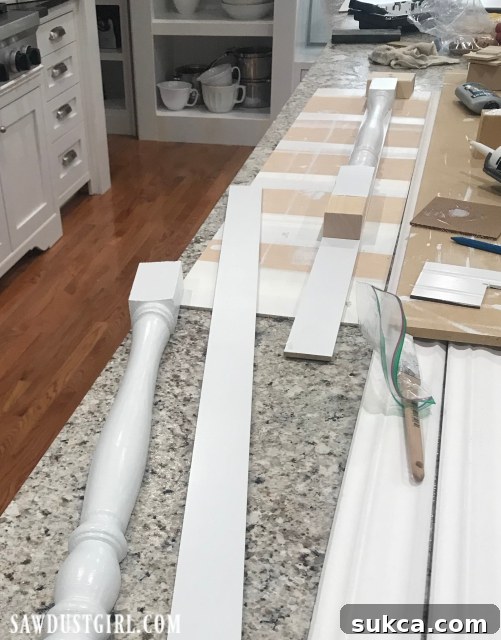 Adding height to decorative legs for custom fit, demonstrating the perfect proportion achieved
