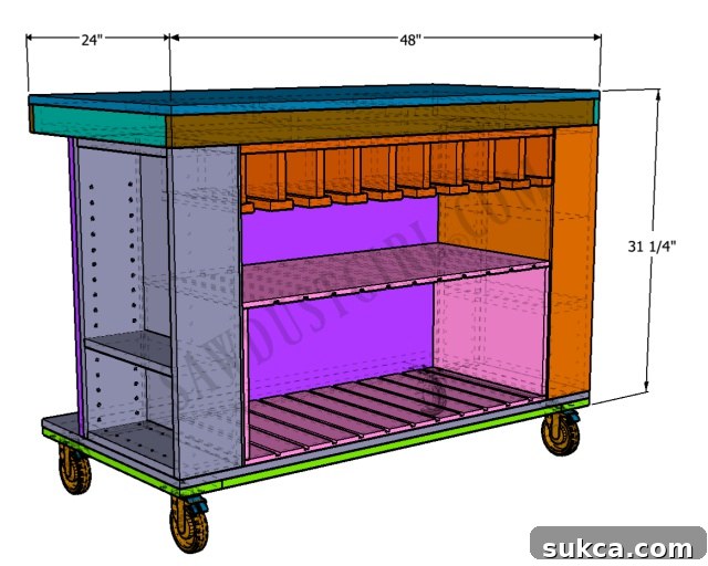mobile workbench and tool storage - free plans