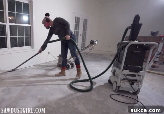 Concrete floor prep