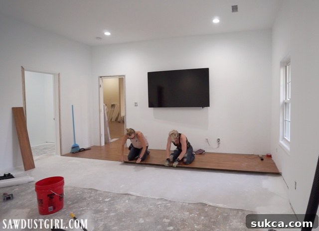 Installing laminate floors in basement bedroom