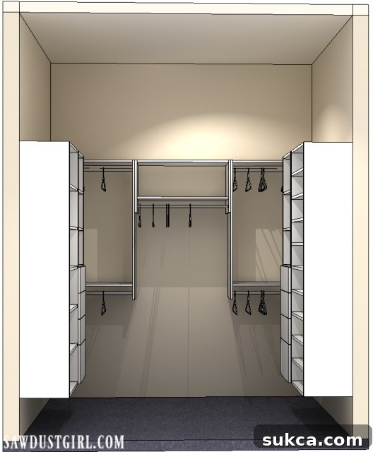 Modular Closet design blueprint