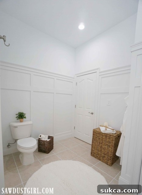 Elegant Bathroom Makeover with Board and Batten