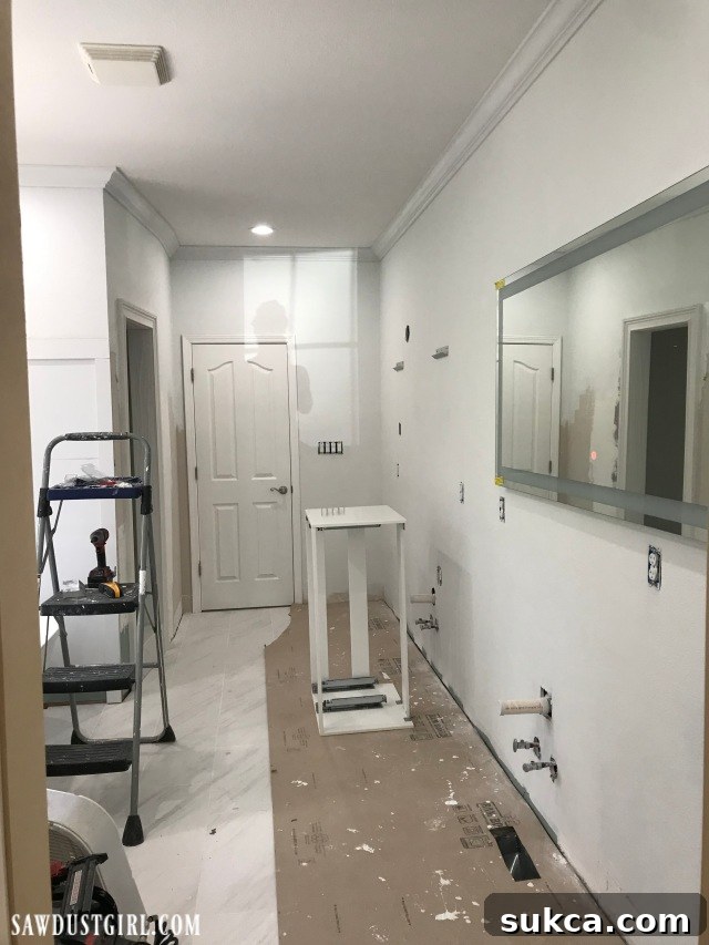 Installing wainscoting in master bathroom