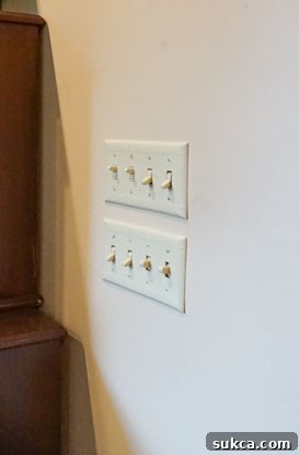 Confusing array of light switches Close-up of an excessive number of light switches
