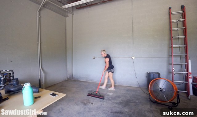 Initial Workshop Wall Condition with Signs of Mildew