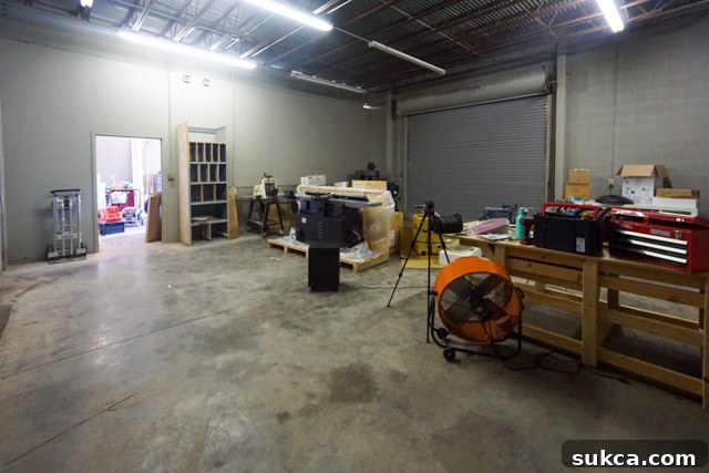 Original Workshop Layout Original workshop layout before renovation