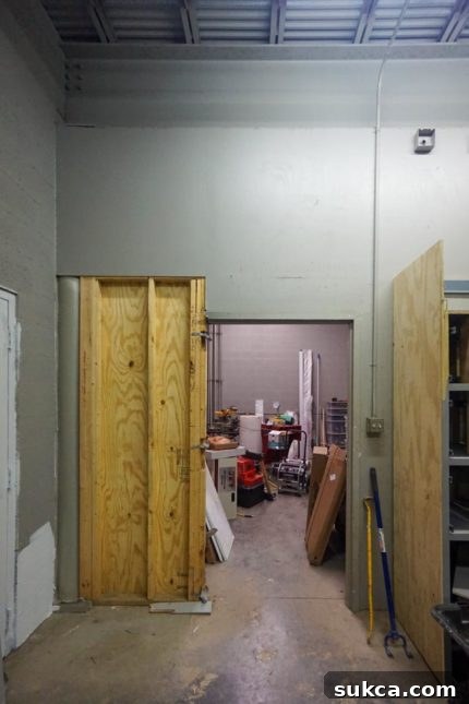 Metal Door Frame Removal Demolition of the old metal door frame