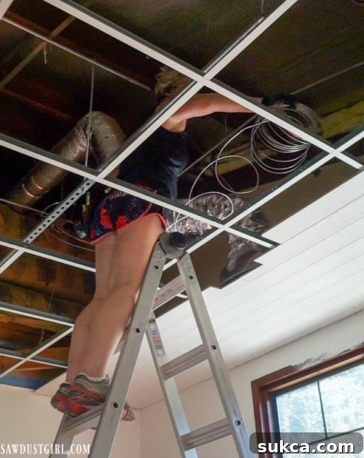Demonstration of installing HVAC vents into WoodHaven planks, highlighting the independent support required for ducting.