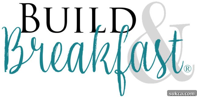 Architectural diagram illustrating the layout of the Build and Breakfast concept, distinguishing between living and workshop areas.