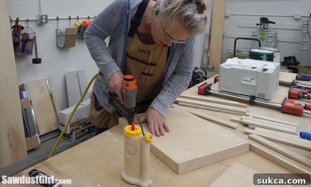 Assembling a Systainer drawer using 1/2 inch plywood, glue, and nails.