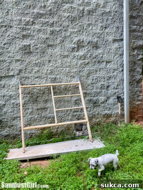 Masonry work in progress for adding a door in a block wall.
