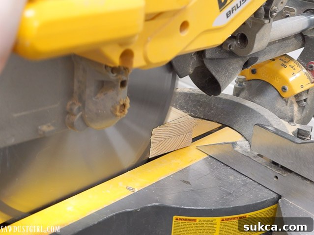 The cut ladder leg showing both top and bottom angles