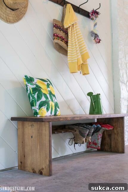 Craft Your Own Bench with Integrated Boot Storage 2 DIY Entryway Bench with Built-in Boot Storage Rack