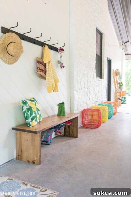 Craft Your Own Bench with Integrated Boot Storage 32 Stylish and organized entry space with the DIY boot bench