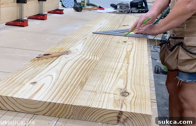 Craft Your Own Bench with Integrated Boot Storage 7 Marking wood for precise Domino mortise placement