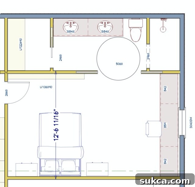 Accessible workshop space with modified power tools for wheelchair users.