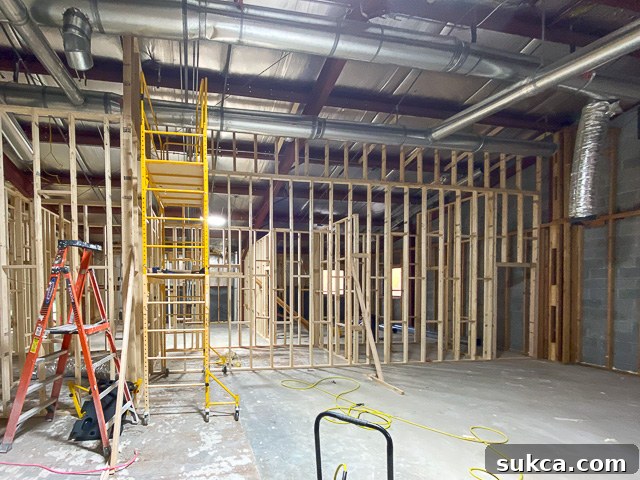 Working around existing ductwork during the upper wall framing