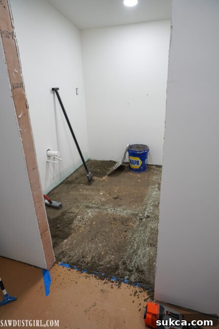 Tiling difficulties in the loft bathroom
