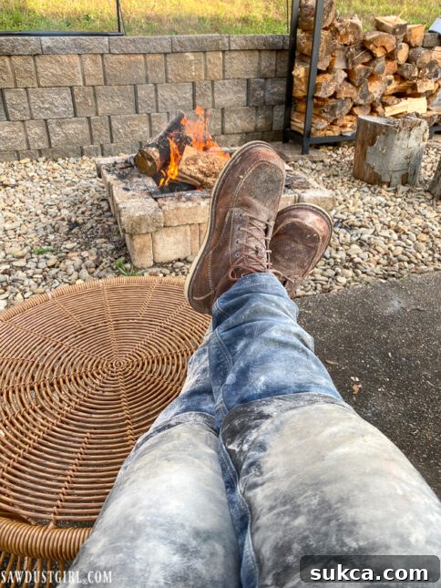 Campfire scene at the Lodge