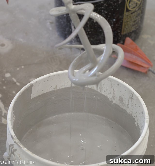 Close-up of a wall being prepared for concrete overlay