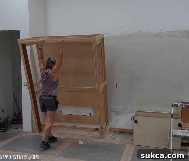 Framing details of the refrigerator cabinet
