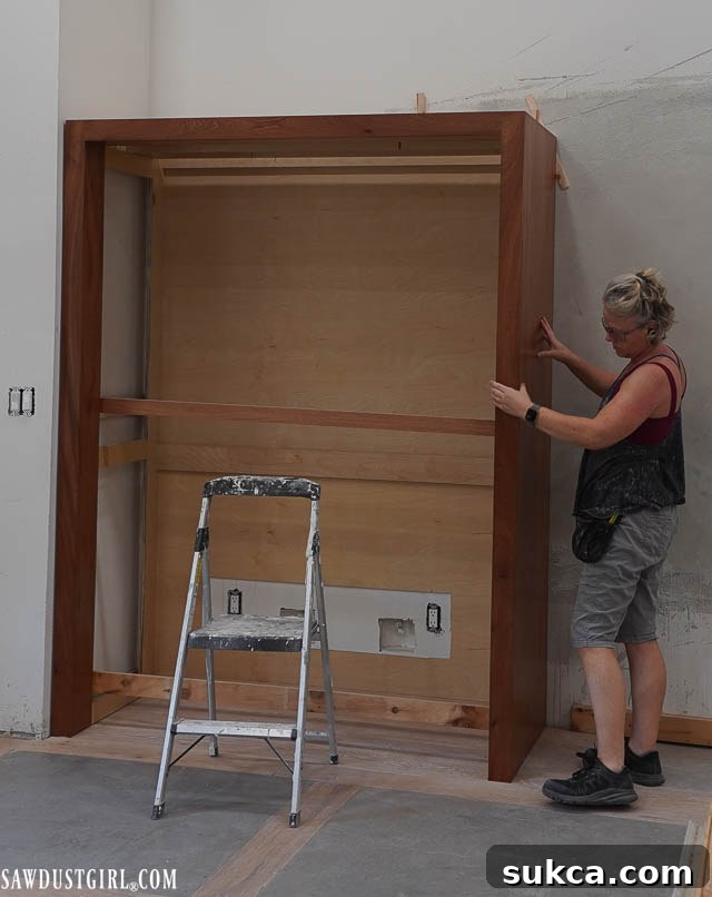 Interior framing of the refrigerator and freezer cavity