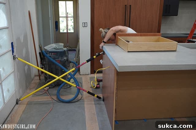 Mahogany panels integrated into the kitchen design, adding warmth and natural beauty.