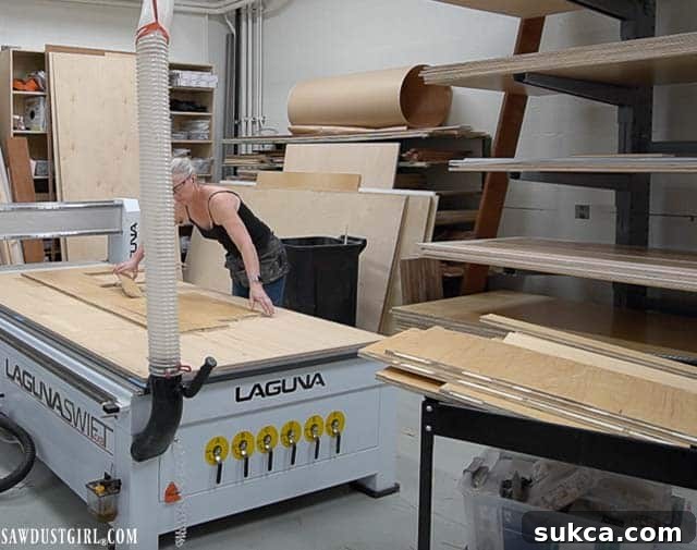 Cabinet components ready for assembly, showcasing custom cuts