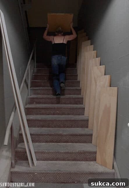Detail of freshly edge-banded cabinet pieces