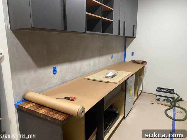 Applying concrete overlay to a wall surface
