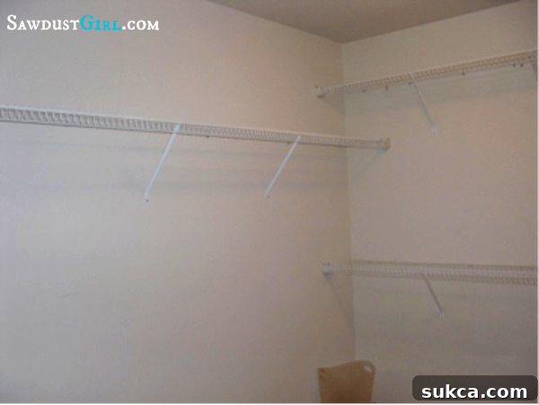 Ava's closet before remodel