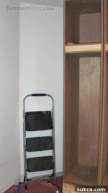 Angled wall in custom closet design presenting a challenge
